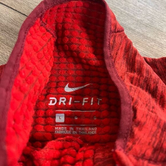 Nike Red Athletic Quarterzip Pullover Men Large - Picture 3 of 6